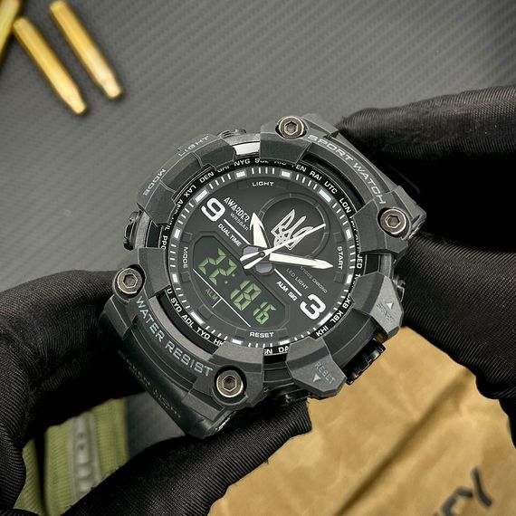 Чоловічий годинник Awarder 001 Тризуб срібло Black | Зображення 9