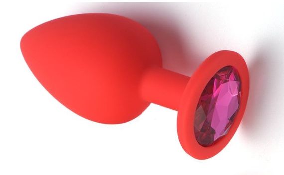 Силіконова анальна пробка із кристалом SKN-KSIL-23S ( розмір S ) sexstyle