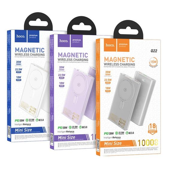 Універсальна Мобільна Батарея Power Bank Hoco Q22 Taurus 22.5W+PD20W magnetic digital display 10000mAh Колір | Зображення 2