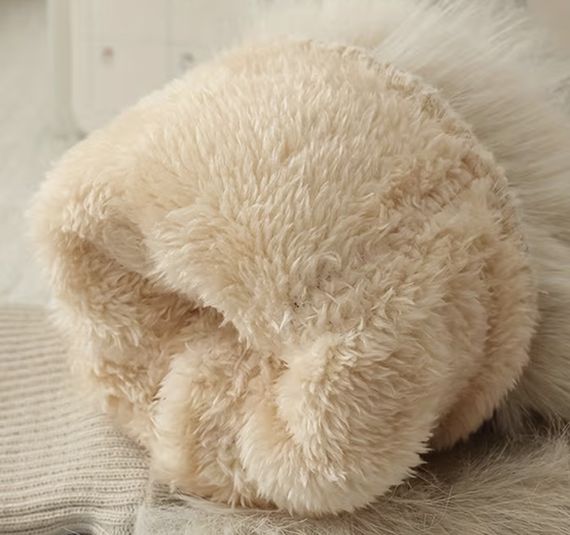 Рукавицы женские меховые утеплённые Бежевый (2529) | Зображення 3