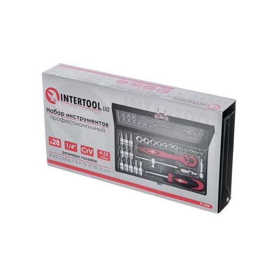 Набор инструмента Intertool - 1/4" 28 ед. (ET-6028) | Зображення 6
