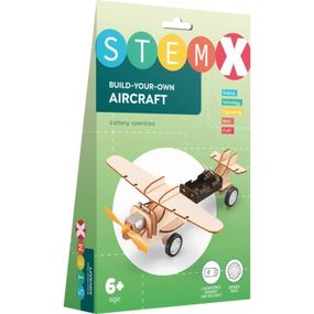Конструктор Stem Літак Дерев&apos;яний на батарейках (3858894673704)
