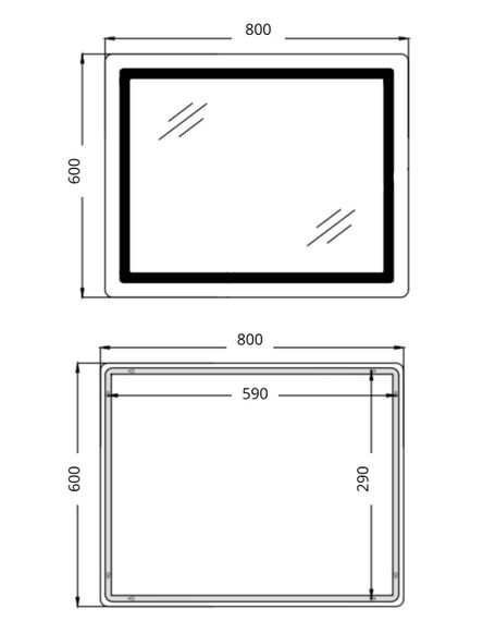 Дзеркало Qtap Cardinal (CA2) прямокутне з LED-підсвічуванням Touch QT0478C806048457 | Зображення 7