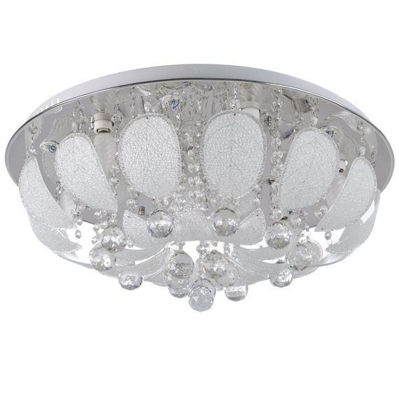 Люстра потолочная хрустальная с пультом LED E14 WH (BCL-418S/6)