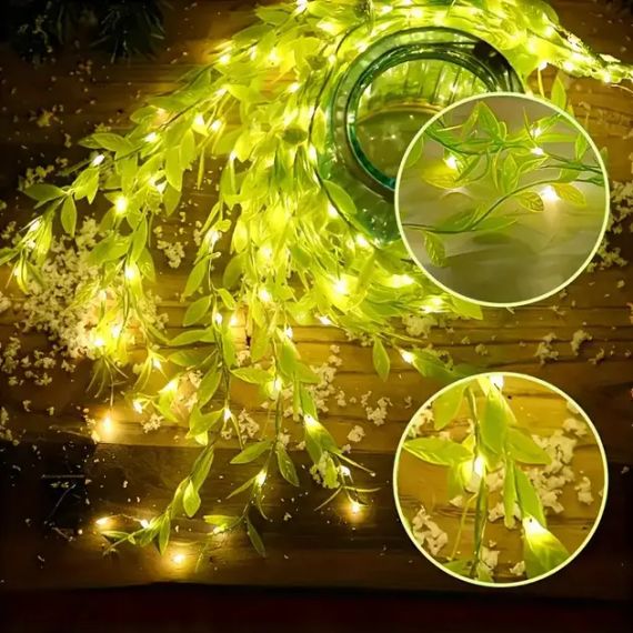 Гирлянда Роса с LED-подсветкой "Зеленая Верба" ​​2, Теплый свет SF-56 | Зображення 3