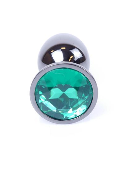 Анальна пробка - Jewellery Dark Silver Plug Green sexstyle | Зображення 1