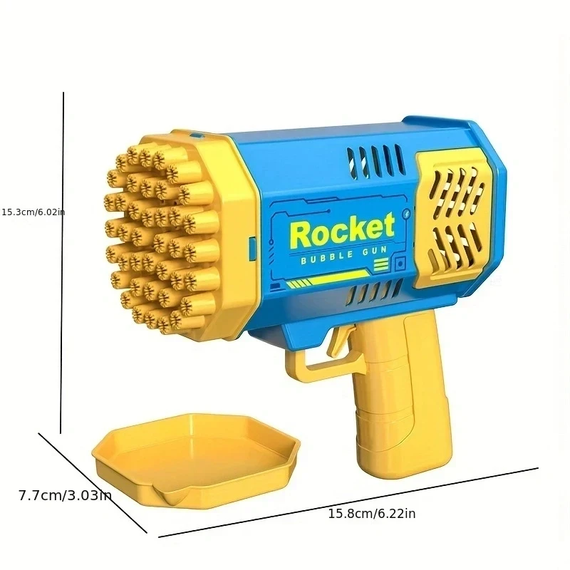 Rocket акумуляторний Пістолет мильних бульбашок синій | Зображення 3