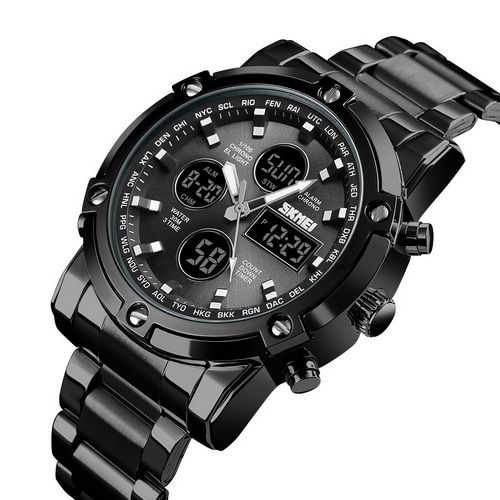 Чоловічий годинник Skmei 1389BK All Black | Зображення 1