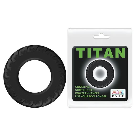 Ерекційне кільце - Titan Cock Ring Green sexstyle