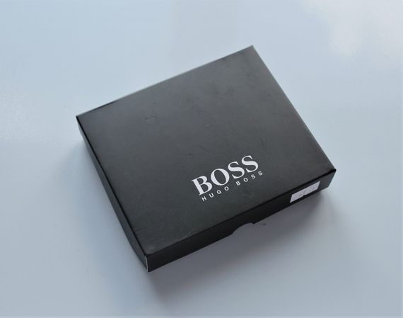 Мужской подарочный набор Hugo Boss ремень и кошелек black | Зображення 8