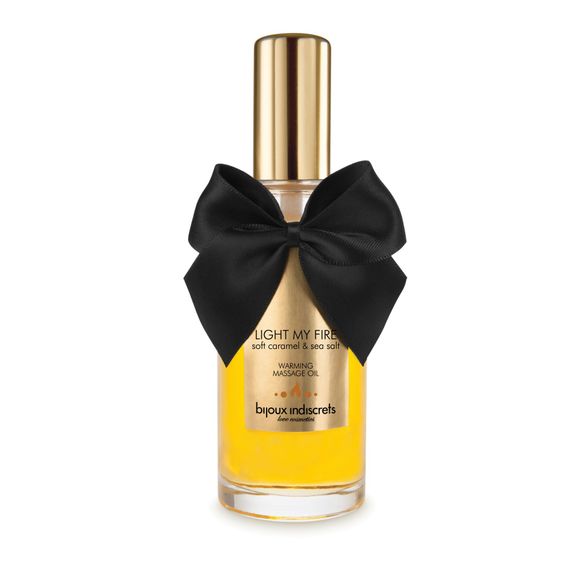Разогревающее масло Bijoux Indiscrets Light my Fire - Caramel&Sea salt | Зображення 1