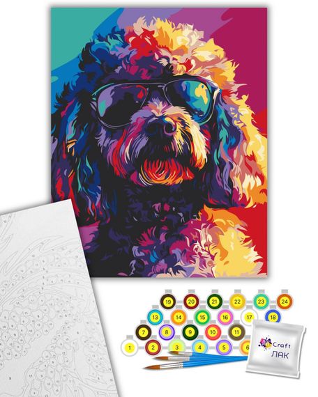 Картина по номерам "Крутой пёсик" 11583-AC 40х50 см | Зображення 1