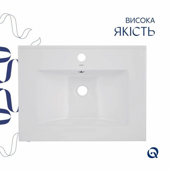 Раковина Qtap Albatross 620х460х180 White без донного клапану QT01113060CW1 | Зображення 3