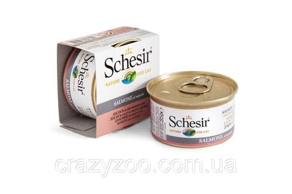 Вологий корм для котів Schesir Salmon з лосем 85 г 750150