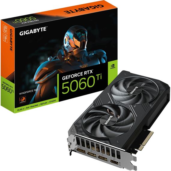 Відеокарта GIGABYTE GeForce RTX5060Ti 16Gb WINDFORCE (GV-N506TWF2-16GD) | Зображення 9
