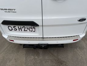 Накладка на задній бампер Carmos (нерж) для Ford Custom 2013-2024 рр