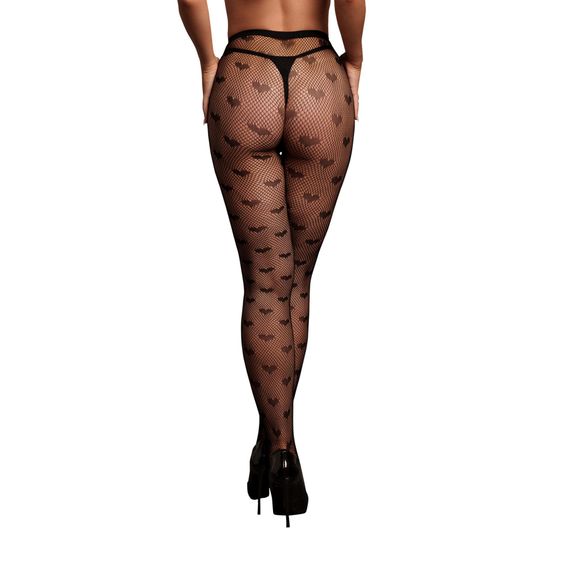 Колготки - Le Desir Heart Patterned Tights Black XS/XL | Зображення 1