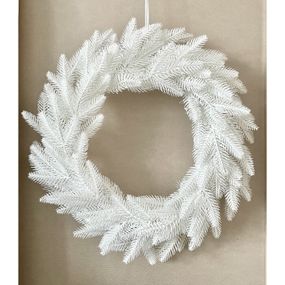 Вінок різдвяний Classic литий d-50см білий