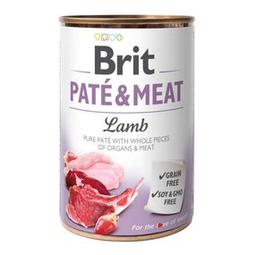 Brit Pate & Meat Dog Lamb влажный корм с ягненком для взрослых собак 400 гр