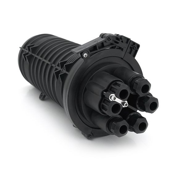 Муфта оптична Merlion ML-OP-F106M-96C, герметична, 6 вводів, до 4-х касет, до 96 зварок, матеріал PP | Зображення 1