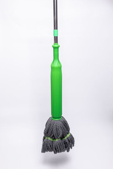 Швабра для вологого прибирання з металевою ручкою та круглою насадкою з мікрофібри для дому, офісу HP-35015-43 | Зображення 2