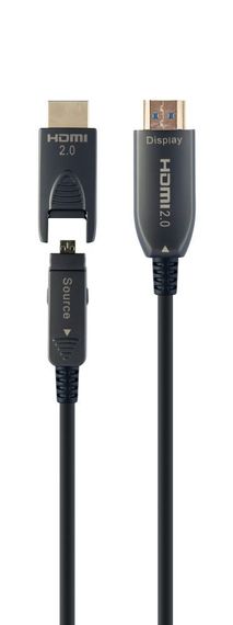 Кабель Cablexpert CCBP-HDMID-AOC-30M, HDMI V.2.0, вилка/вилка, з позолоченими контактами, 30 м