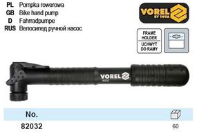 Насос велосипедный Польша ручной пластик VOREL-82032