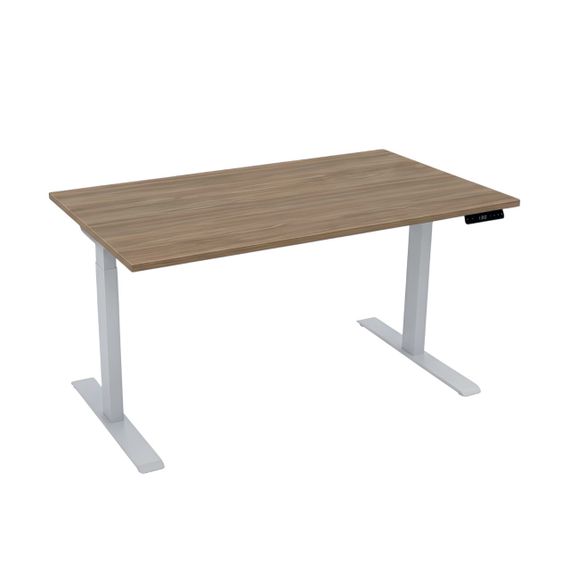 Стіл із електричним регулюванням висоти, двомоторний, двоступеневий, сірий каркас, 1200х600х718-1223мм | Зображення 2