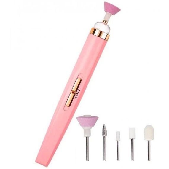 Фрезерний апарат для манікюру Flawless Salon Nails рожевий, Фрезер для манікюру KF-444 для початківців | Зображення 3