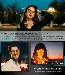 Тактичні поляризаційні окуляри CLLOIO DriveVision — антиблікові окуляри для водіння, нічного бачення та захисту очей UV400