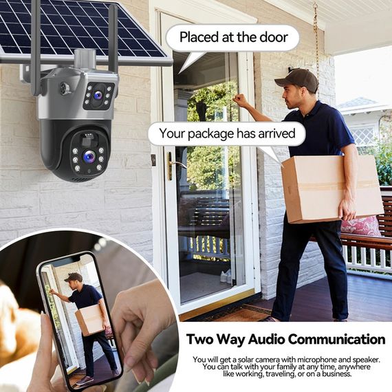 4G Камера відеоспостереження із сонячною панеллю XPRO 1080P (234574494_1819) | Зображення 6