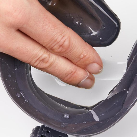 Маска для підводного плавання протитуманна 100 чорна/сіра - M | Зображення 2