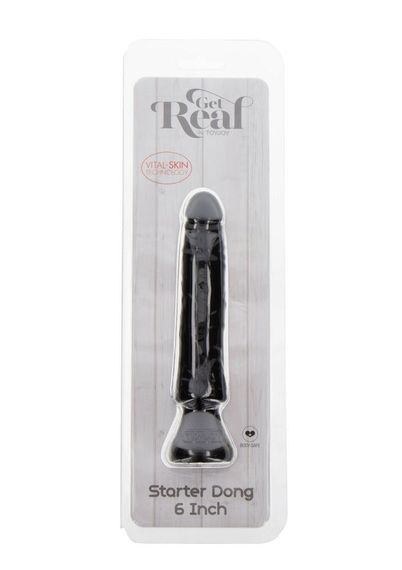 Фаллоимитатор реалистичный Toy Joy Get Real Dong Starter на присоске, черный sexstyle | Зображення 5