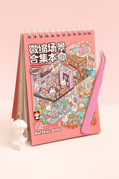 3D стикери для творчості, Book DIY, прозорий фон, 45 сторінок, 20 сцен, наклейки-румбокс. 3D блокнот. | Зображення 2