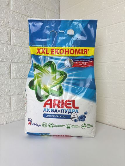 ARIEL Автомат порошок Аква-Пулра Прикосновение свежести Lenor 5.4 кг