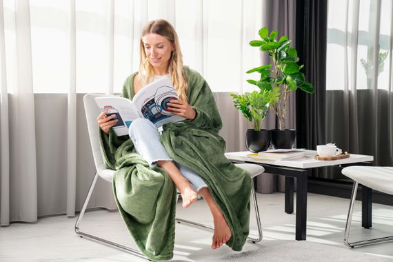 Плед Ardesto Flannel 160х200см зелений (ART0209SB) | Зображення 1