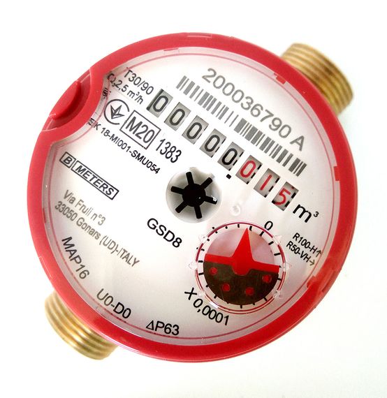 Лічильник гарячої води B METERS Ø1/2" 110мм  Italy 1/40 | Зображення 3