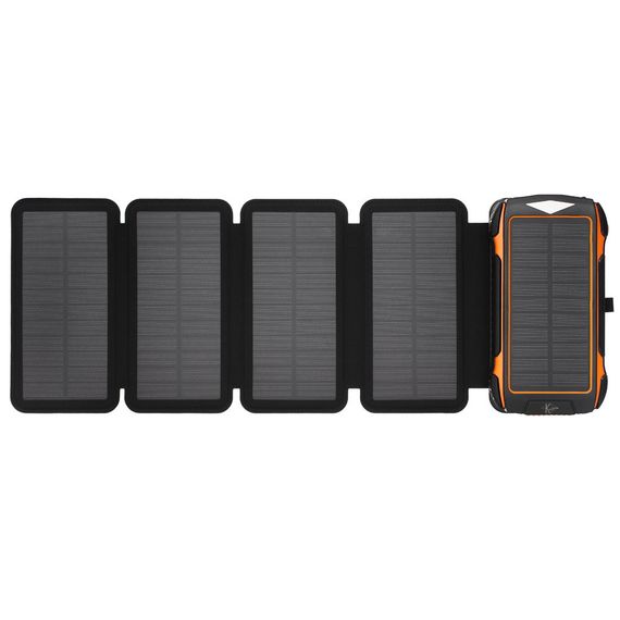 УМБ PowerBank із сонячною панеллю, повербанк КВАНТ WSC26/4 30000mAh + 4 panels