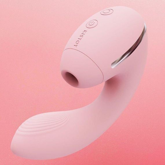 Вакуумний вібратор KISSTOY Tina Mini Pink, вагінально-кліторальний Sex Aura | Зображення 1
