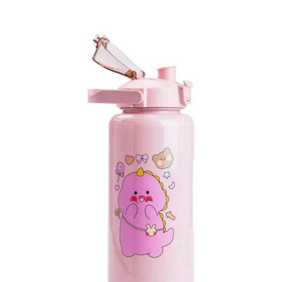 Набір багаторазових пляшок 3 в 1 Дракоша 0.3л 0.7л 2л рожевий HPZSB120013P | Зображення 2