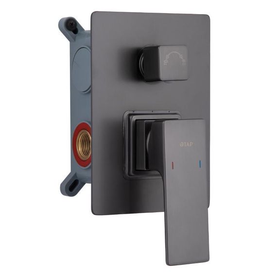 Душова система для душу Qtap Gemini прихованого монтажу на два споживача QTGEM113GMB45698 Gunmetal Black PVD | Зображення 2