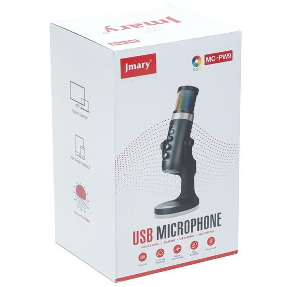Мікрофон конденсаторний для геймінгу Jmary MC-PW9 USB (кардиоидный) Black | Зображення 3