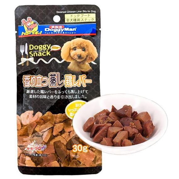 DoggyMan Steamed Chicken Liver Bits доггимен куриная печень на пару лакомство для собак 0.03кг