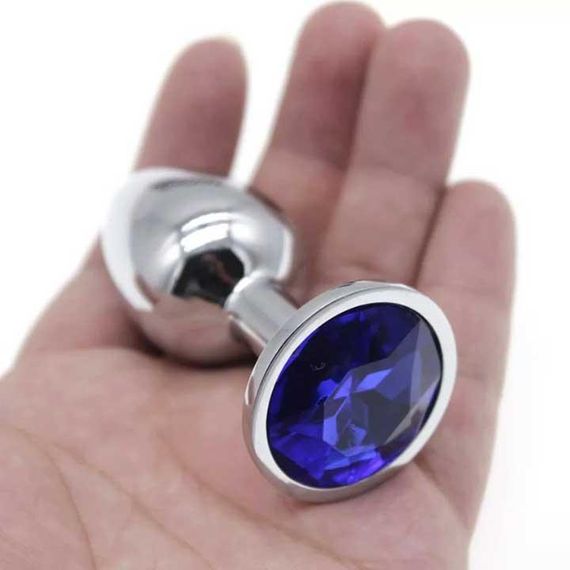 Сталева анальна пробка із кристалом XS - 1,9*5,3 (см) – Анальні іграшки | Зображення 3