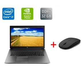 Мобільна робоча станція Б-клас HP zBook 17 G5 / 17.3" (1920x1080) IPS / Intel Core i7-8850H (6 (12) ядра по 2.6 - 4.3 GHz) / 32 GB DDR4 / 1000 GB SSD / nVidia Quadro P5200, 16 GB GDDR5, 256-bit / WebCam / Fingerprint б/в + Подарунок Миша / USB
