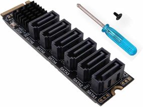 Адаптер-конвертер WANGCL M2 NGFF NVME M-Key PCI Express у SATA 3.0 6 Гбіт/с, 6 портів, плата розширення для жорсткого диска.