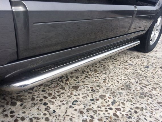 Боковые пороги Premium (2 шт, нерж) 51 мм для Kia Sorento 2002-2009 гг | Зображення 1