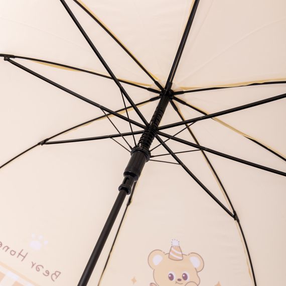 Класична дитяча парасолька-тростина напівавтомат з поліестеру міцна надійна 8 спиць діаметр 94 см Жовтий HP-23-11Y | Зображення 8