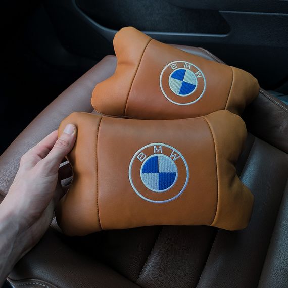 Автоподушка подарок BMW, Подушка на подголовник в авто, Подарок подушка дорожная, Дорожные подушки JZ-96 | Зображення 4