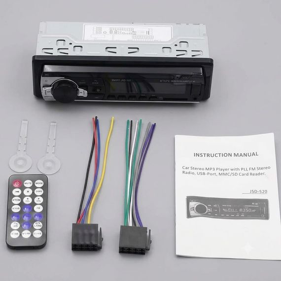 Автомагнитола CAR MP3 SA 520 ISO +ВТ / Bluetooth Магнитола с подсветкой в авто / Мощная Автомобильная Аудиосистема | Зображення 3